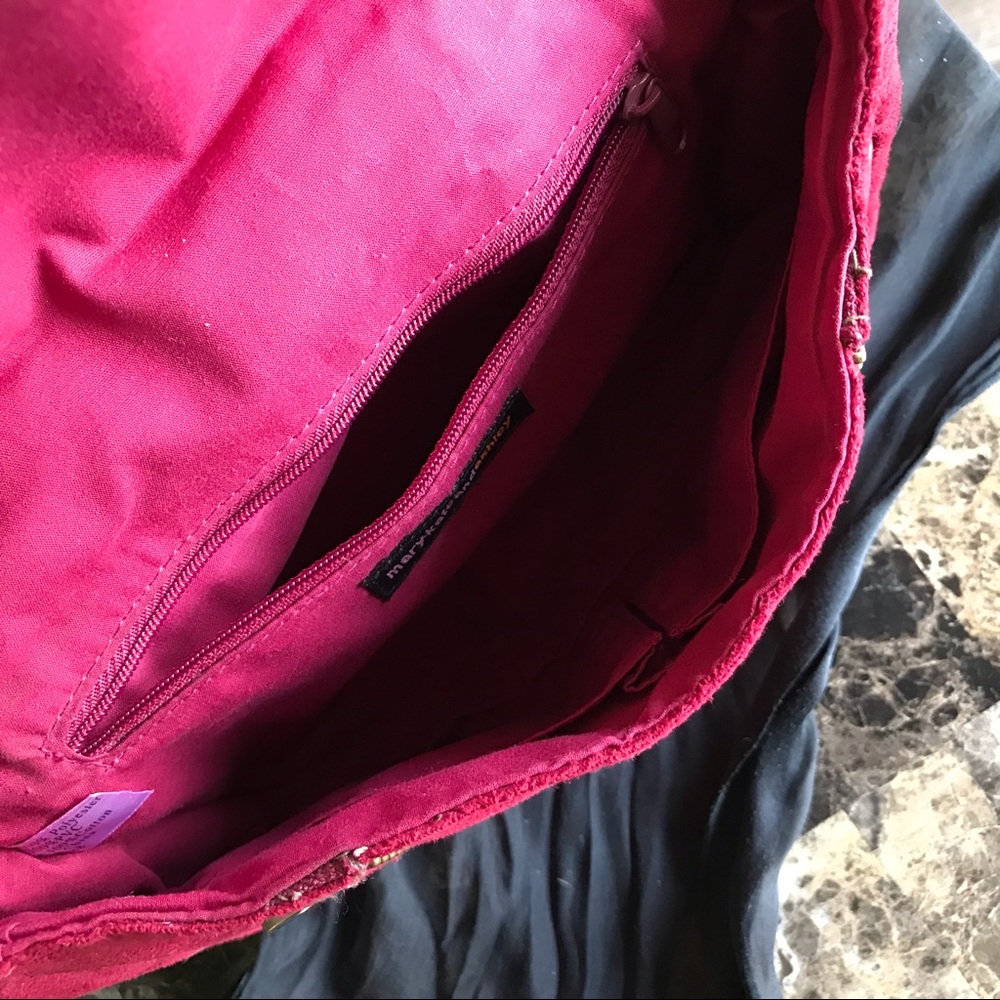 🎉 3 for $25 🎉 Red Faux Suede Purse Chain Handles - Picture 3 of 6